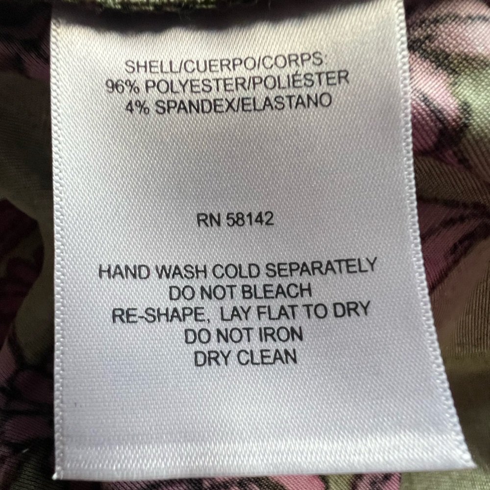SOLD NWT London Times New York & Co pink green velour pullover dress. Size XL. - Picture 8 of 8
